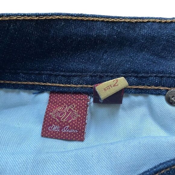 MU Jeans Authentic Dungarees High Waist Boot Cut Denim Stretch Women’s Size 2 - Picture 3 of 8